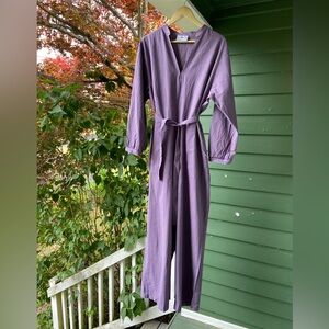 Loup Cotton Jumpsuit - 1X - Dusty Lavender